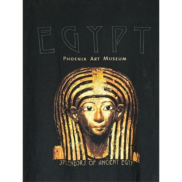 Vintage 90s Egypt Phoenix Art Museum Single Stitch Tee - Picture 2 of 5